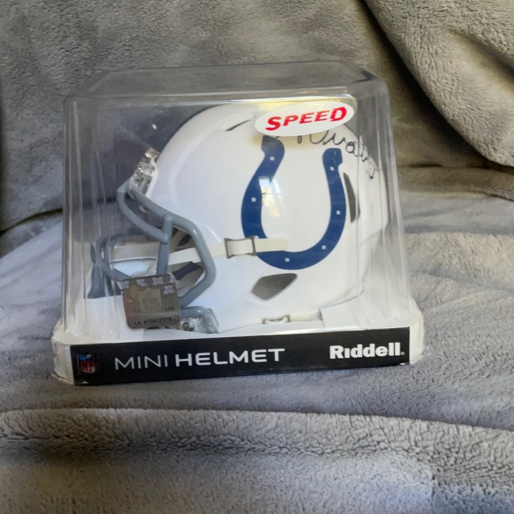 Adam Vinateri Autographed Mini Football Helmet